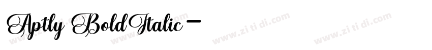 Aptly BoldItalic字体转换
